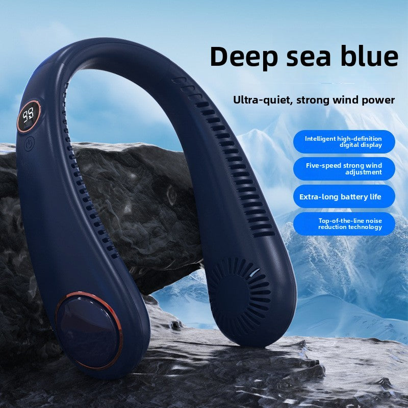 Portable Rechargeable Neck Fan with Adjustable Speeds