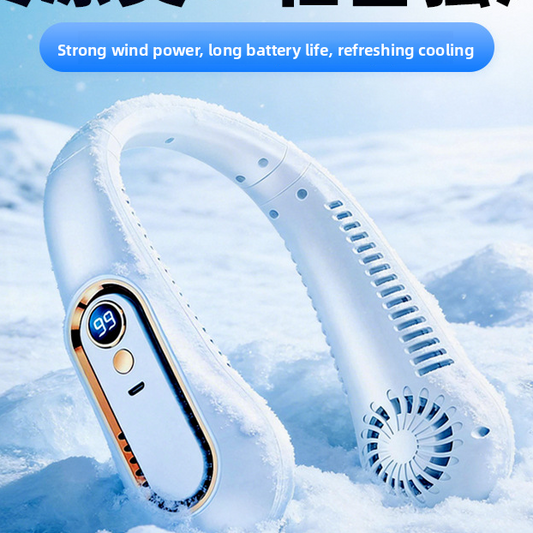 Portable Rechargeable Neck Fan with Adjustable Speeds